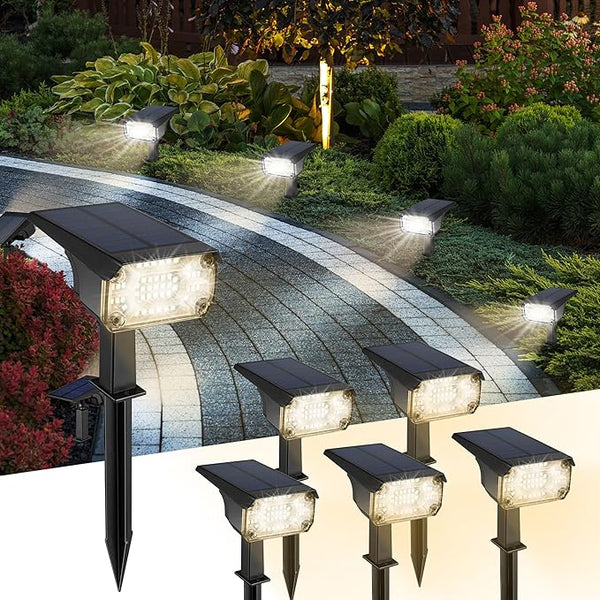 Kingsyard Solar Lights Outdoor Waterproof IP68, 47 LEDs 3 Lighting Modes USB & Solar Powered Garden Yard Pathway | Lumora