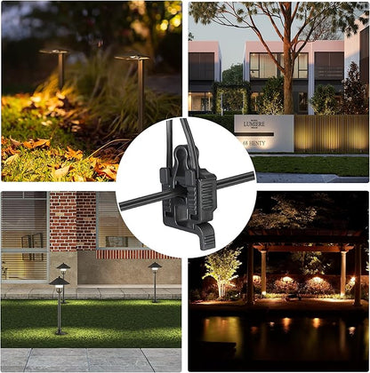 EDISHINE 20-Pack Low Voltage Wire Connector, Landscape Lighting Cable Connectors Waterproof for Pathway Light/Spotlight/In-ground Lighting, 12/14/16/18 Gauge Cables, UL Listed