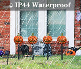 4 Pack Halloween Pumpkin Pathway Solar Lights, Orange Yard Stake String Lights Halloween Outdoor Decorations | Lumora