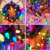 Brightown C9 LED Christmas String Lights, 2 Pack 66ft Multi-Color Outdoor Lights String with 100 Smooth Opaque | Lumora