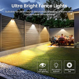 SOLPEX Solar Fence Lights Outdoor, 9 Fixed Colors ＆ Color Changing Fence Solar Lights Outdoor Waterproof IP65, LED | Lumora