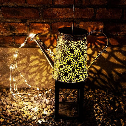 VOOKRY Solar Watering Can Lights, 2 Pack Retro Large Hanging Solar Lights Outdoor Decorative Waterproof Garden Decor for Outside Patio Yard Porch Lawn, Gardening Gifts for Mom Women Grandma Birthday