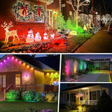 Solar Spot Lights Outdoor Color Changing, [7 Mode/6 Pack] Christmas Landscape Spotlights, Solar Lights Outdoor | Lumora