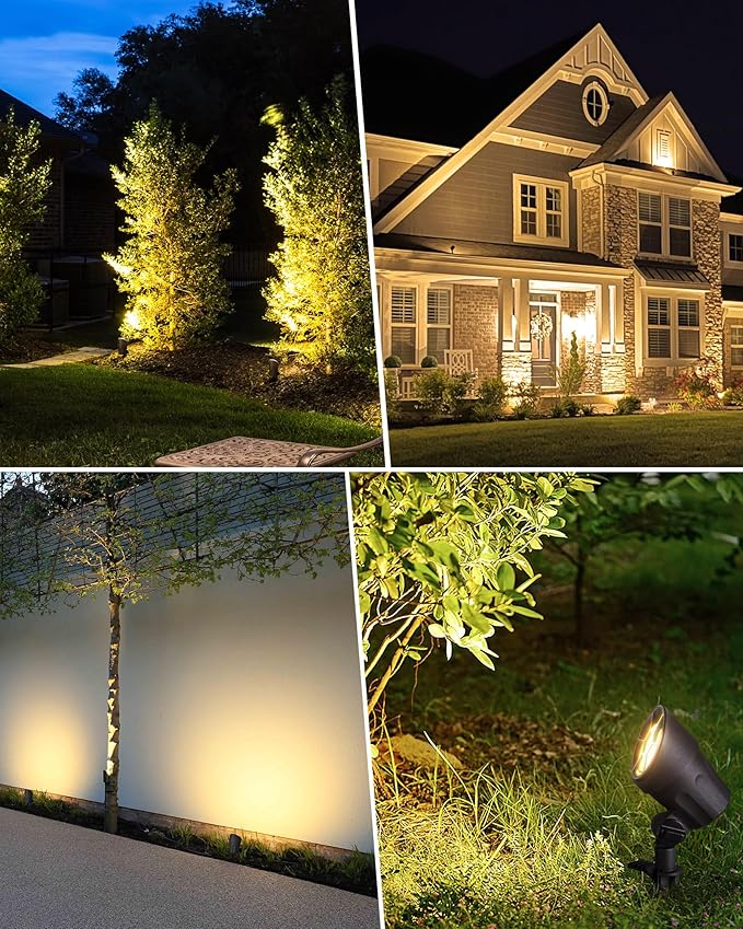 SUNVIE 6W Low Voltage Landscape Lighting LED Landscaping Lights Warm White Low Voltage Lighting Waterproof | Lumora
