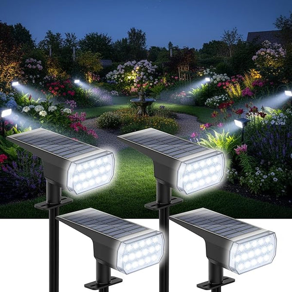Solar Lights Outdoor Waterproof, 3 Lighting Modes Solar Spot Lights Outdoor, LED Solar Spotlights, Ultra Bright | Lumora