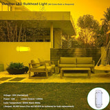 LIT-PaTH LED Bulkhead Light, Exterior Wall Light Fixture, 3000K Warm White, Aluminum, Outside Wall Sconce Lighting | Lumora