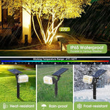 102 LED Solar Spot Lights Outdoor Waterproof IP65, Adjustable Landscape Spotlights, [2 Pack/4 Modes] Auto On/Off | Lumora