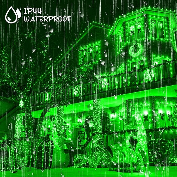 164Ft 500 LED Green St. Patrick's Day Lights, Waterproof 8 Twinkle with Memory Functions Green String Lights for | Lumora