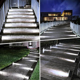 echosari 6 Pack Solar Step Lights for Outside, Ultra Bright Outdoor Stair Lights Auto ON/Off, 2835SMD LEDs Outdoor | Lumora