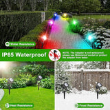 T-SUNUS Low Voltage Landscape Spotlights Christmas Ligths, 16 Color Changing Uplights with Transformer, IP65 | Lumora