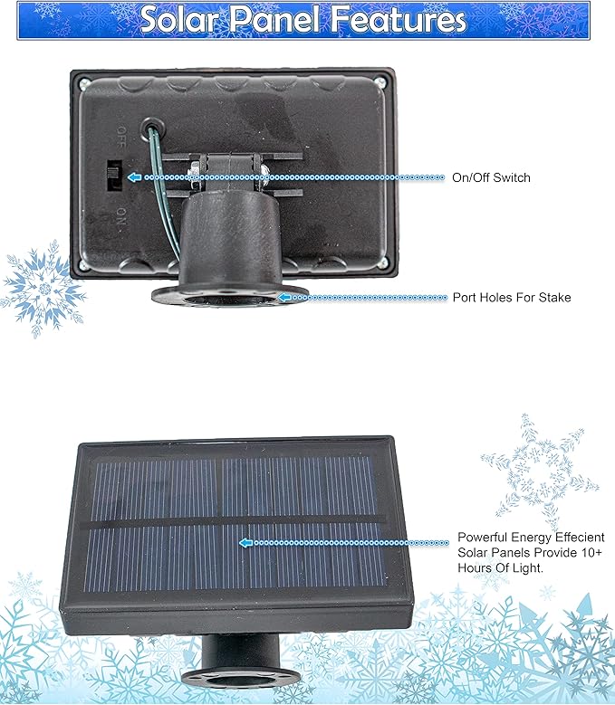 Solar Christmas Candy Cane Lights - Outdoor Stake Christmas Decorations - Waterproof for Patio, Garden, Pathway | Lumora