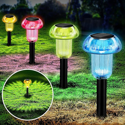Solar Pathway Lights Outdoor 12 Packs, LED Driveway Light Solar Powered, Garden Decor, Mushroom SolarLights Outdoor Waterproof for Outside Yard, Sidewalk, Lawn, Patio, Landscape, Easter, Christmas