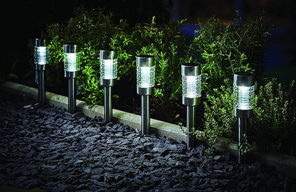 Cole & Bright 6750 Stainless Steel Solar Stake Light - 6 Pack