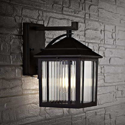 SAFAVIEH PLT4009A Lighting Ranzi Black Wall (LED Bulb Included) Outdoor Lantern