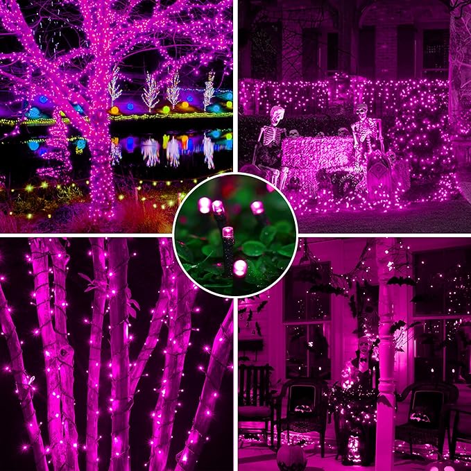 kemooie 300 LED Pink Valentine's Day Lights, 99 FT Connectable 8 Twinkle Modes String Lights with Memory Function, Waterproof Fairy Light for Outdoor Indoor Wedding Party Valentine's Day Decoration