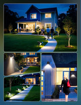Brightown 4 Pack Solar Motion Lights Outdoor Waterproof, Motion Sensor Spot Lights- 58 LED/3 Modes Solar Powered | Lumora
