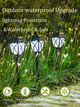 Solar Lights Outdoor Waterproof, 2Pack LED Solar Garden Lights, Outdoor Decorations, Garden Decor for Yard, Patio | Lumora