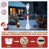 MUPATER 6 ft Tall Christmas Lamp-Post, Pre-Lit Christmas Outdoor Decorations with Energy-Efficient LED, Lighted | Lumora