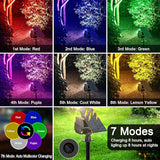 Solar Spot Lights Outdoor Color Changing, [7 Modes/8 Pack] Christmas IP67 Waterproof Landscape Spotlights, Dusk to | Lumora