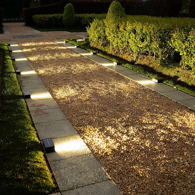 Solar Stair Lights Outdoor Waterproof Motion Sensor Solar Step Light 5 Modes for Stair, Step, Deck, Walkway, Pathway Warm White 8 Pack