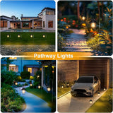 pearlstar 2 Pack Solar Lights Outdoor, Hanging Solar Lanterns with Edison Bulb and 2 x 32 Inch Shepherd Hooks | Lumora