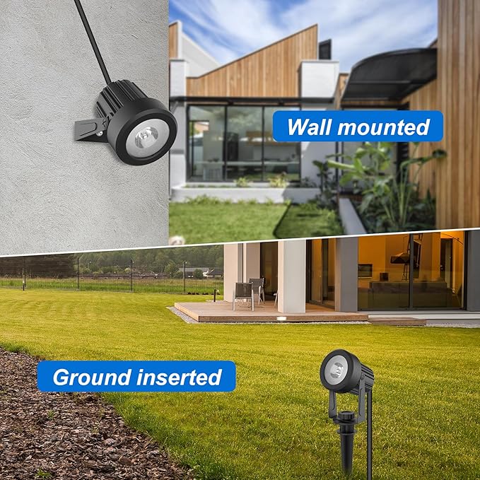 Solar Spot Lights Outdoor, Landscape Spotlights IP65 Waterproof 9.8ft Cable, Dusk to Dawn Solar Uplights for Trees | Lumora