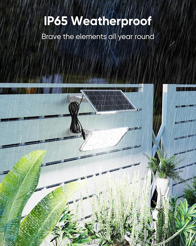 1000 Lumen 299 LED Solar Dusk to Dawn Light Outdoor JACKYLED Solar Powered Spotlight with 4000mAh Battery Outside | Lumora