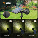 Solar Spot Lights Outdoor, 21 LEDs Solar Outdoor Lights Auto On/Off with 3 Modes, IP67 Waterproof Yard Spotlight | Lumora