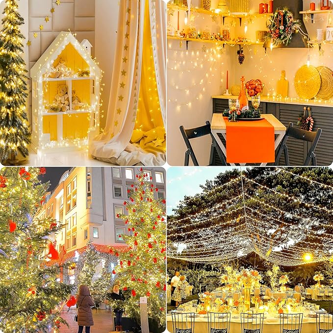 165FT 500LED String Lights LED Starry Fairy Light, Twinkle String Lights Decorative Lights with 8 Modes 30V Plug in | Lumora