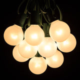 Hometown Evolution, Inc. White Pearl Outdoor Patio Globe String Lights (50 Foot 50 Socket, G40 White Pearl 1.6 Inch | Lumora