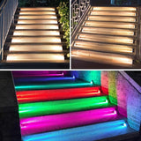 Ellasay Stair Lights Outdoor 12 Pack,10 Color Modes Solar Step Lights for Outside, Waterproof IP67 Solar Lights for | Lumora
