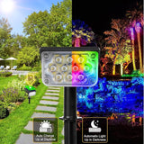 T-SUNUS 8 Pack Solar Color Landscape Spotlights, IP65 Waterproof Solar Powered Spot Light Wall Lights, 2-in-1 | Lumora