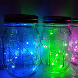 Decorman Solar Mason Jar Lid Lights, 6 Pack 10 LED Waterproof String Fairy Star Firefly Jar Lids Lights for Patio | Lumora