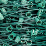 Novelty Lights 1,000 Feet C7/E12 Socketed Wire Spool, 12 Inch Spacing, Green Wire 10 Amp SPT-2 Commercial Grade | Lumora