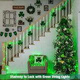 JMEXSUSS Green Christmas String Lights Indoor Outdoor Clear Wire, 200 LED Green Lights for St Patrick's Day Spring | Lumora