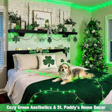 JMEXSUSS Green Christmas String Lights Indoor Outdoor Clear Wire, 200 LED Green Lights for St Patrick's Day Spring | Lumora