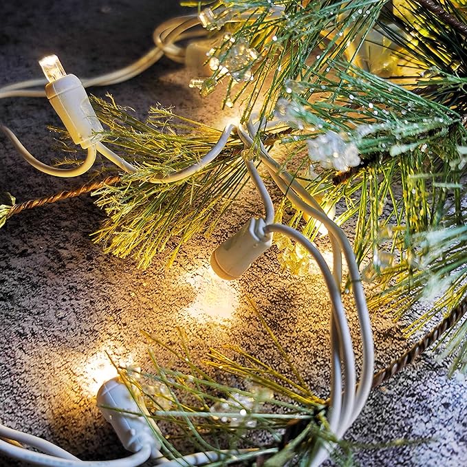 Christmas Lights 50 LED 17FT Commercial Mini LED String Lights, 120V UL, White Wire Xmas Lights for Indoor & | Lumora