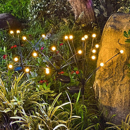 YAKii Solar Garden Lights Outdoor Waterproof, 4 Packs 32LED Firefly Swaying Light,Upgraded Outdoor Decor Lights for Yard Patio Pathway Lawn, Unique Gifts for Women Christmas Decoration,Warm White