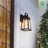 GLOBE Electric 60000029 1-Light Outdoor Wall Sconce, Matte Black, Clear Glass Shade, Porch Light, Wall Lights for | Lumora