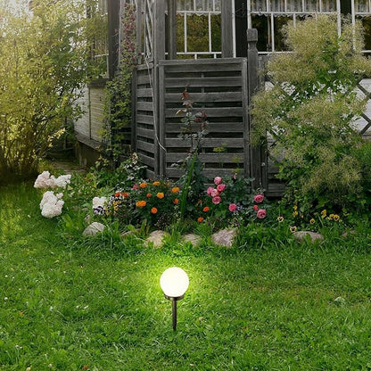LIFKOME Solar Lawn Light Outdoor Garden Solar Pathway Lamp Waterproof Ground Plug Light Warm White for Yard Landscape Decoration