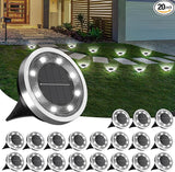 INCX Solar Ground Lights, 20 Pack Solar Lights Outdoor Waterproof, Solar Garden Lights Landscape Lighting for Patio | Lumora