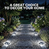 AGPTEK Solar Driveway Lights Outdoor 8 Pack, 2 Color Modes LED Deck Dock Marine Waterproof Security Marker Lights | Lumora