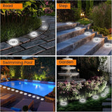 Siatom Solar Ground Lights 12 Pack, IP68 Waterproof Solar In-Ground Light for Outdoor, Flat Landscape Lighting | Lumora