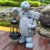 Sea Turtle Solar Garden Statues,Resin Sea Turtle Figurine Decorations with Solar Lights Lantern, Outdoor Figurines | Lumora