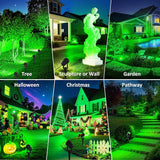 T-SUNUS Green Solar Spot Lights Christmas 9.8ft Cable Garden Landscape Spotlights Outdoor IP65 Waterproof Separated | Lumora