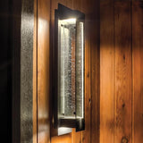 Kichler River Path 23" LED Outdoor Wall Light in Textured Black, 1-Light Contemporary Exterior Wall Sconce with | Lumora