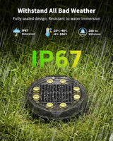 Solar Ground Lights with Remote Control 50ft,IP67 Waterproof Solar Garden 15 Multi Color Lights,RGBYW Solar Powered | Lumora