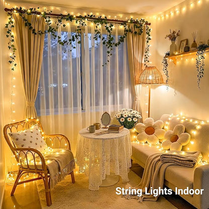 JMEXSUSS 168FT 600 LED Christmas Lights Outdoor Waterproof Clear Wire Indoor String Lights for Outside Warm White Christmas Tree Lights Plug in for Bedroom Wedding Party Valentines Decor