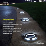 SIEDiNLAR Solar Deck Lights Dock Driveway Light LED Solar Powered Outdoor Waterproof Road Markers for Step Sidewalk | Lumora