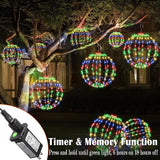 Joomer 2 Pack Christmas Ball Lights, 13IN & 11IN Foldable Metal Sphere Light, Connectable - Outdoor String Light | Lumora
